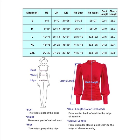 NWT Mock neck lantern sleeve ruched top blouse - Picture 7 of 8